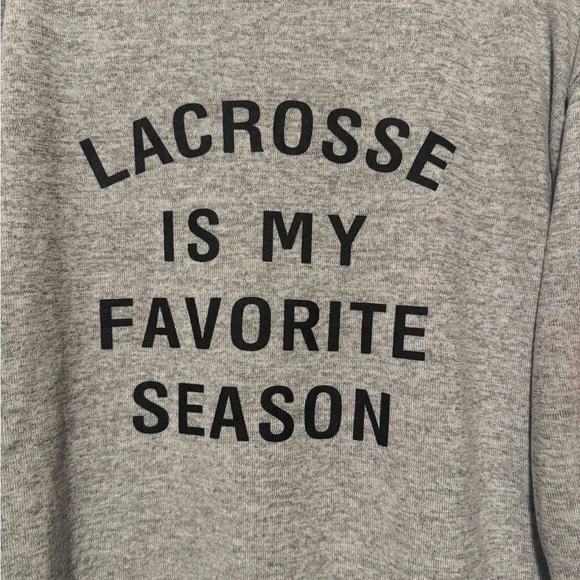 Gray Sweatshirt with Lacrosse Print - Picture 2 of 3